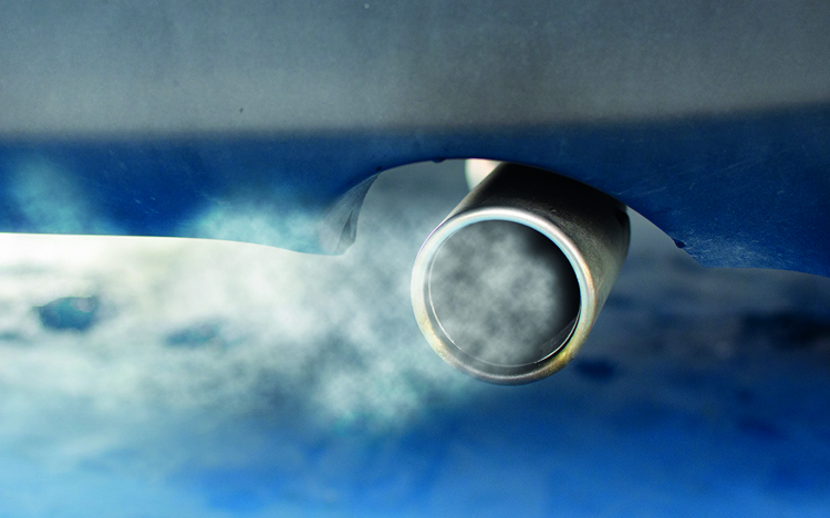 Car exhaust pipe emissions